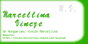 marcellina vincze business card